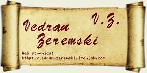 Vedran Zeremski vizit kartica